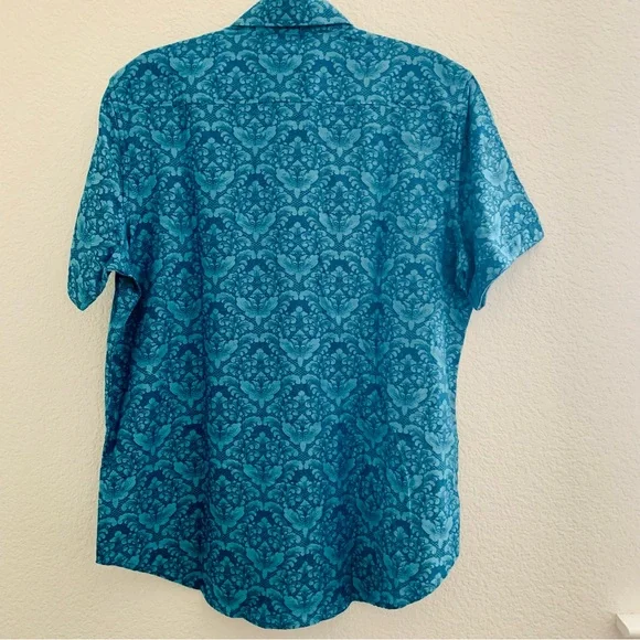 Robert Graham Button Down Shirt NWT Short Sleeve Size Large - Picture 3 of 10